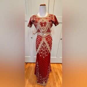 Red Indian Lehenga choli top